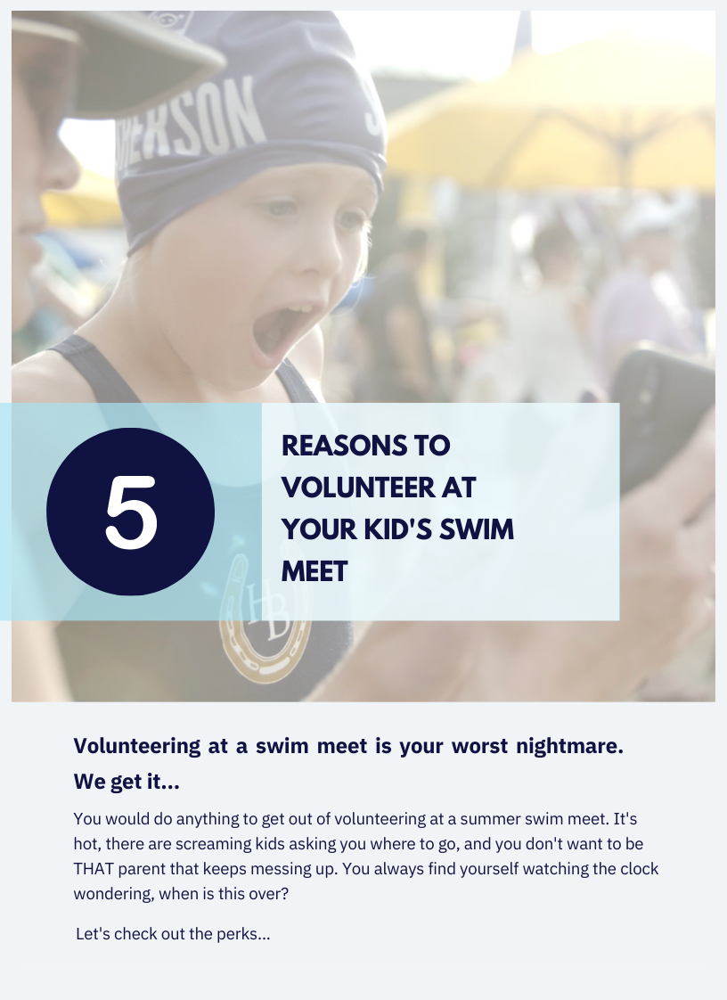 5 Reasons to Volunteer at Your Kid's Swim Meet